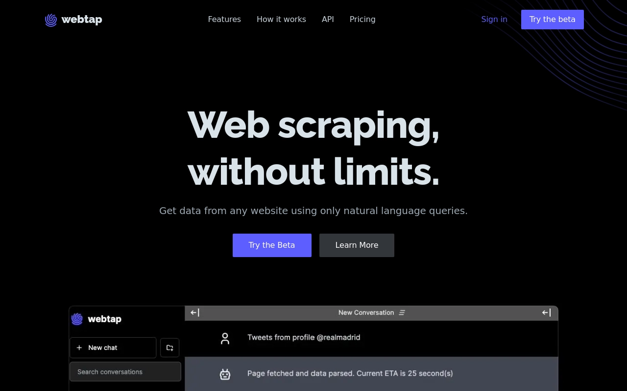 Webtap - AI Web Scraper