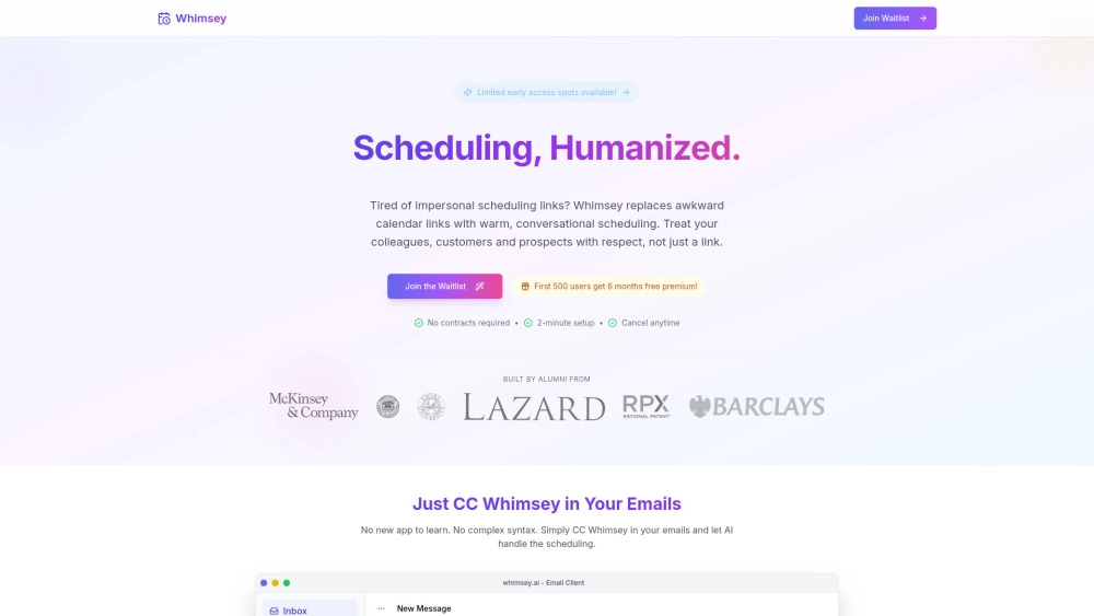Whimsey: AI Scheduling Assistant