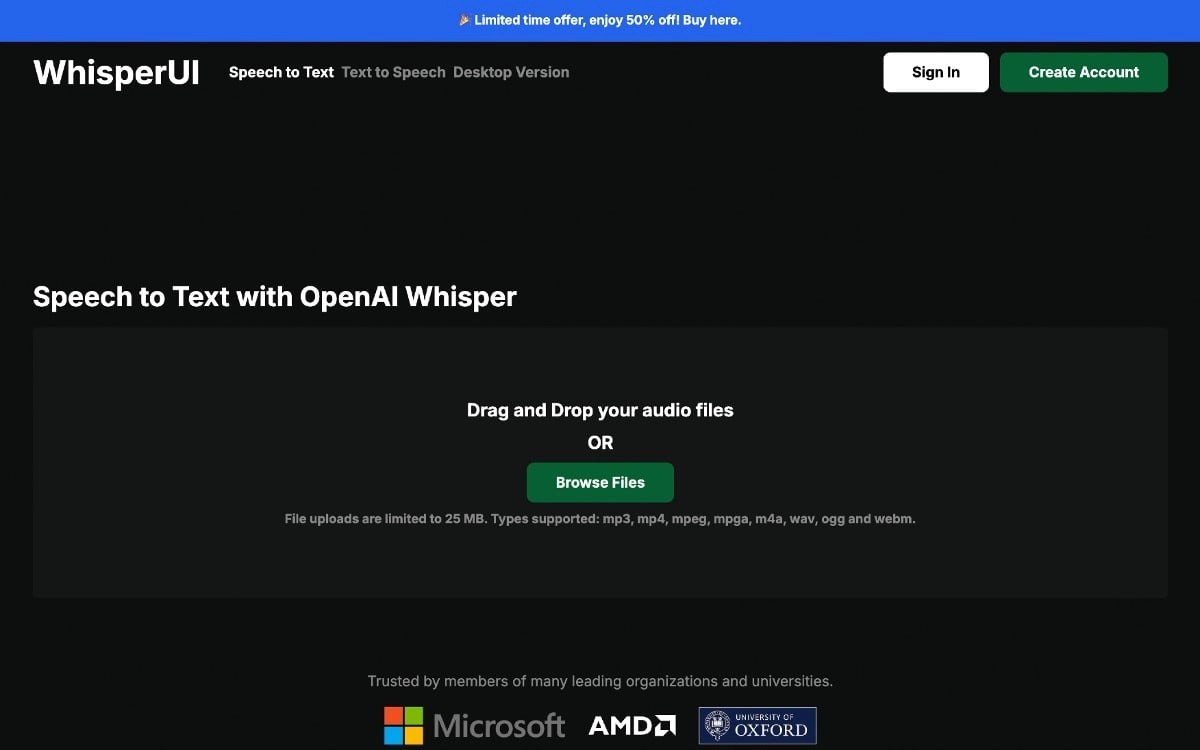 WhisperUI - Text to Speech