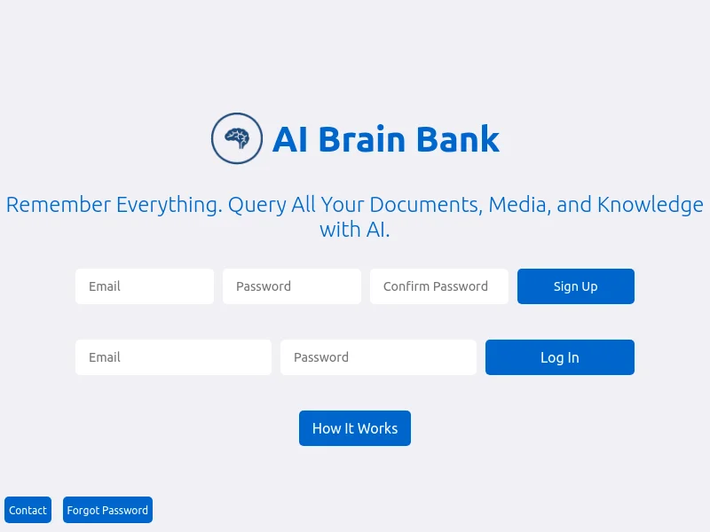 AI Brain Bank - Chat with ALL Your Data