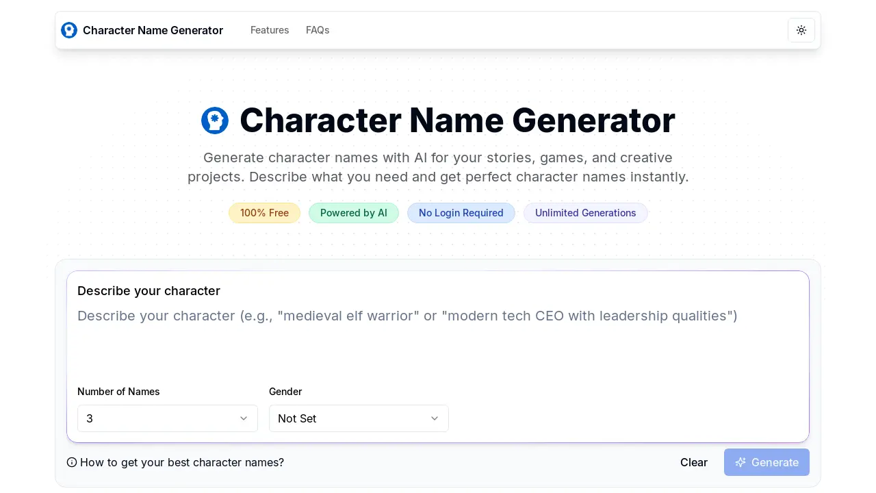 Character Name Generator