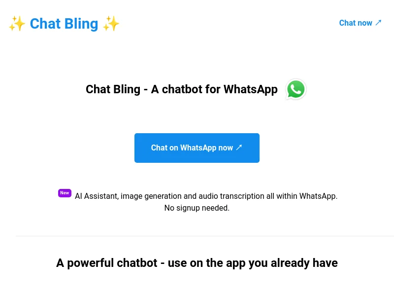 Chat Bling with AI