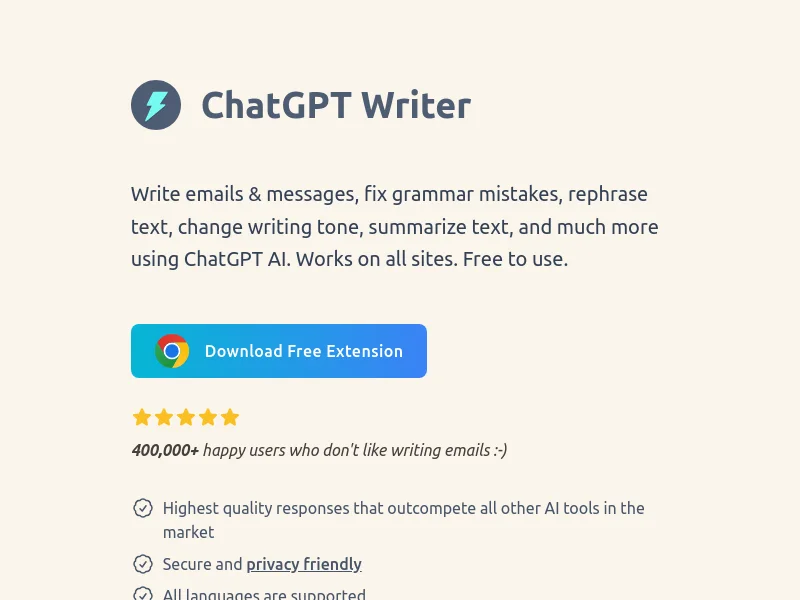 ChatGPT Writer