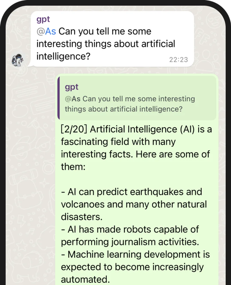 ChatGPT for WhatsApp