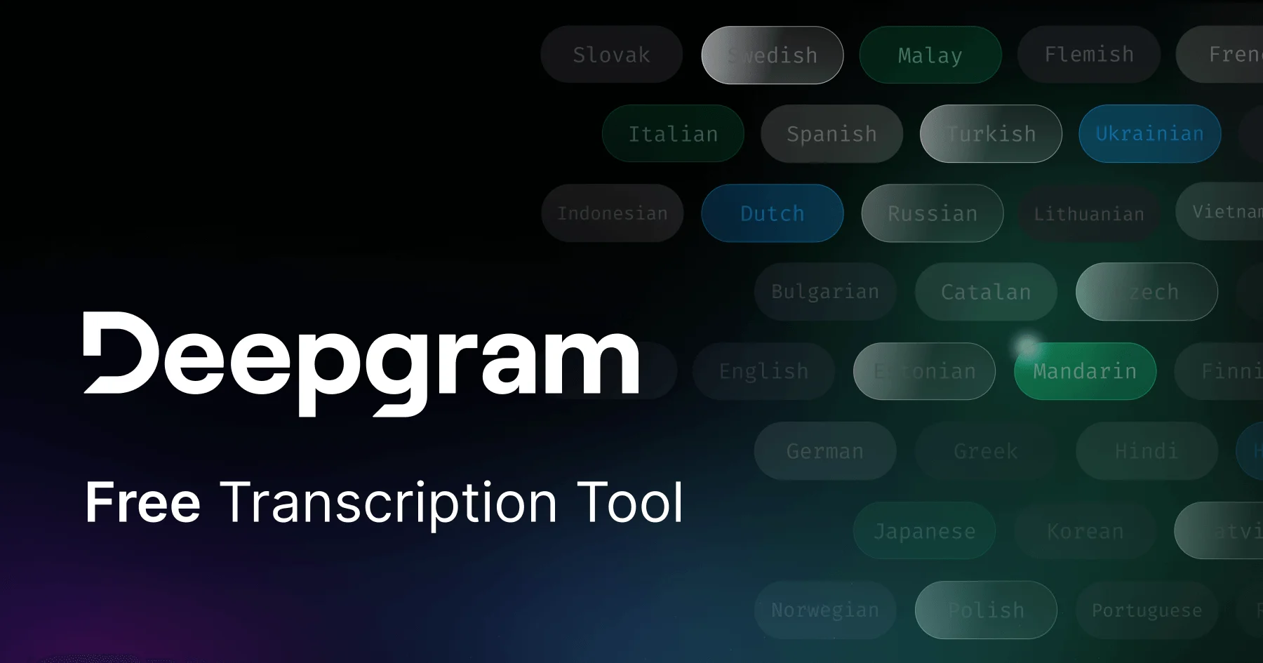 Free Transcription Tool Deepgram