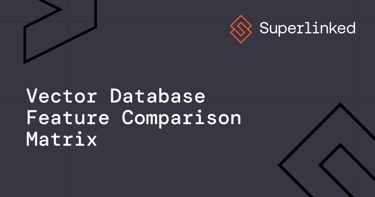 Free vector database comparison tool - from Superlinked