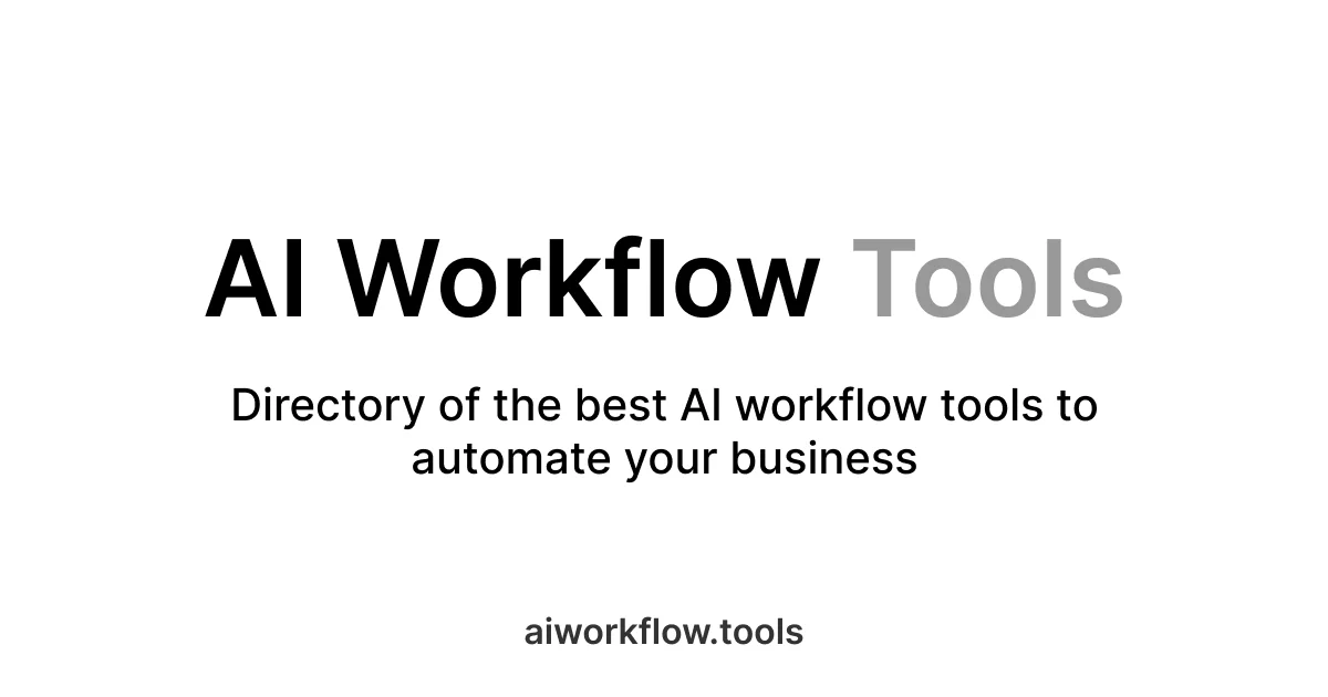 AI Workflow Automation Tools