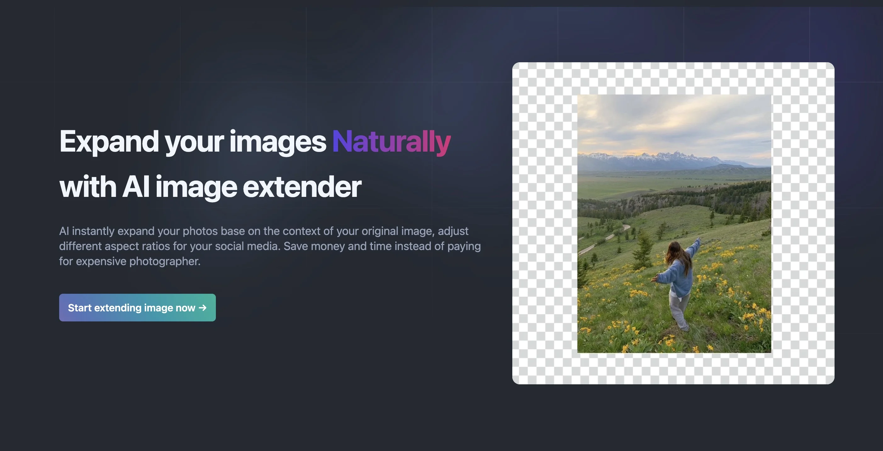 AI image extender