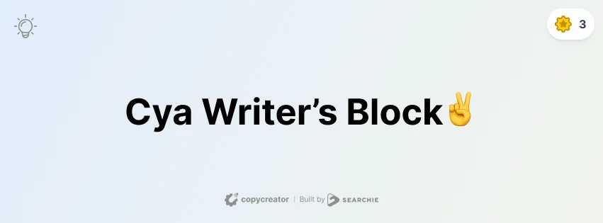 Idea Generators - Copy Creator