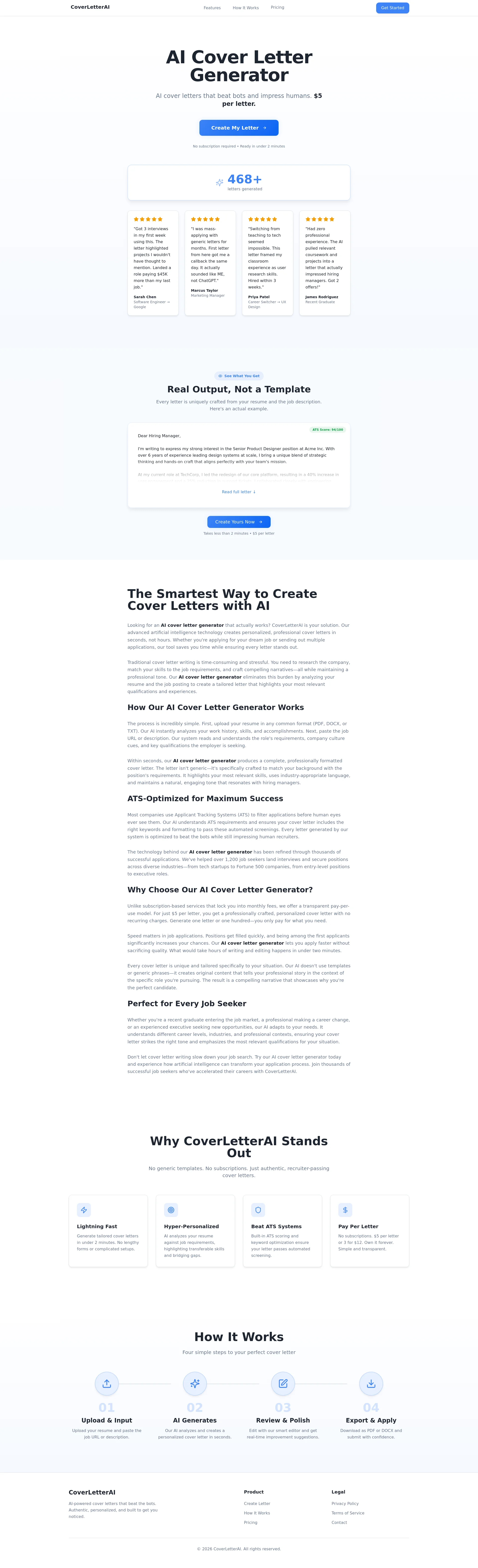 Instant Job Cover Letters with AI