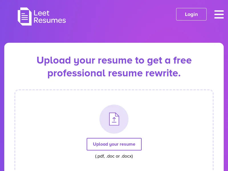 Leet Resume: Expert, AI-Assisted Resumes
