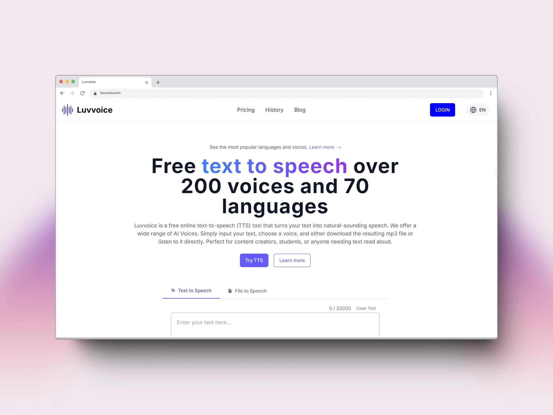 Luvvoice - Free Text to Speech