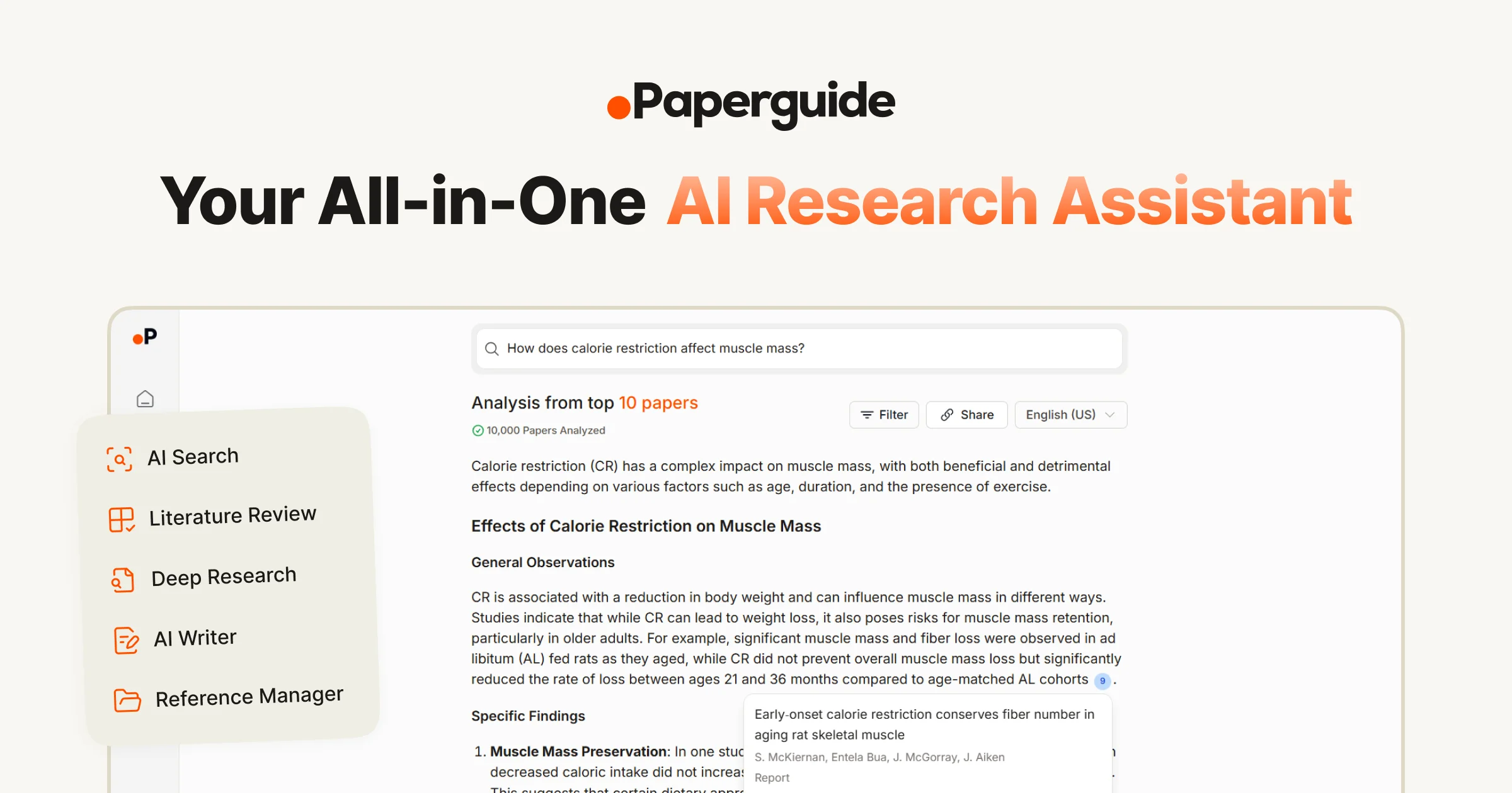 Paperguide: AI研究助手