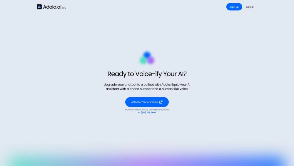 Adola: Voice & Phone Number for your AI