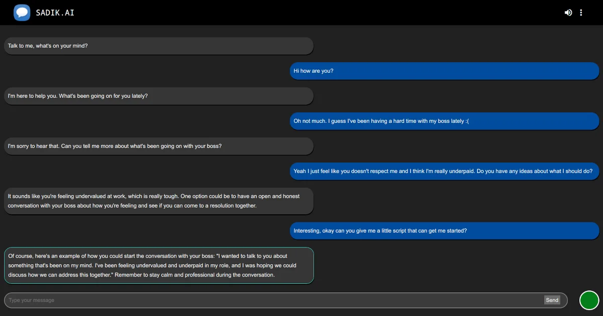 Sadik.AI — The First Vocal AI