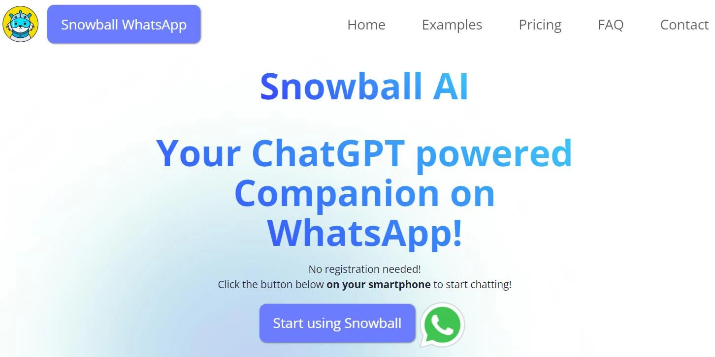Snowball AI - ChatGPT in WhatsApp
