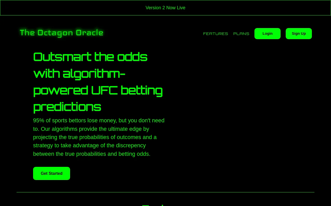 The Octagon Oracle: Next Generation UFC Fight Picks Powered By AI