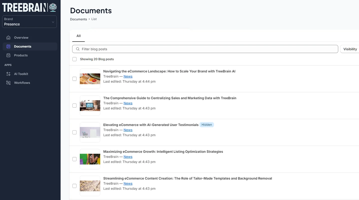 TreeBrain - AI for  Shopify & Amazon FBA
