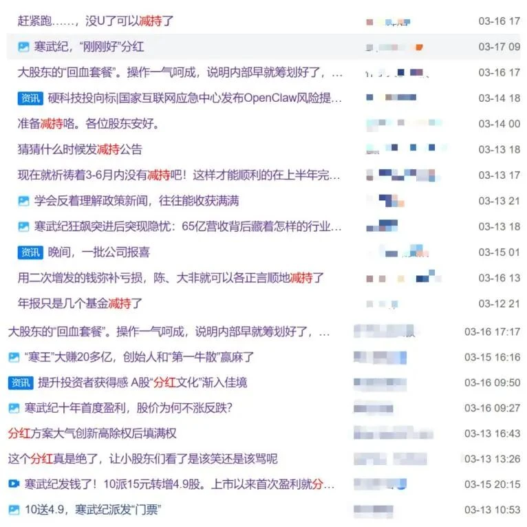 寒武纪首年盈利后爽快分红6亿，股吧网友却吵起来了