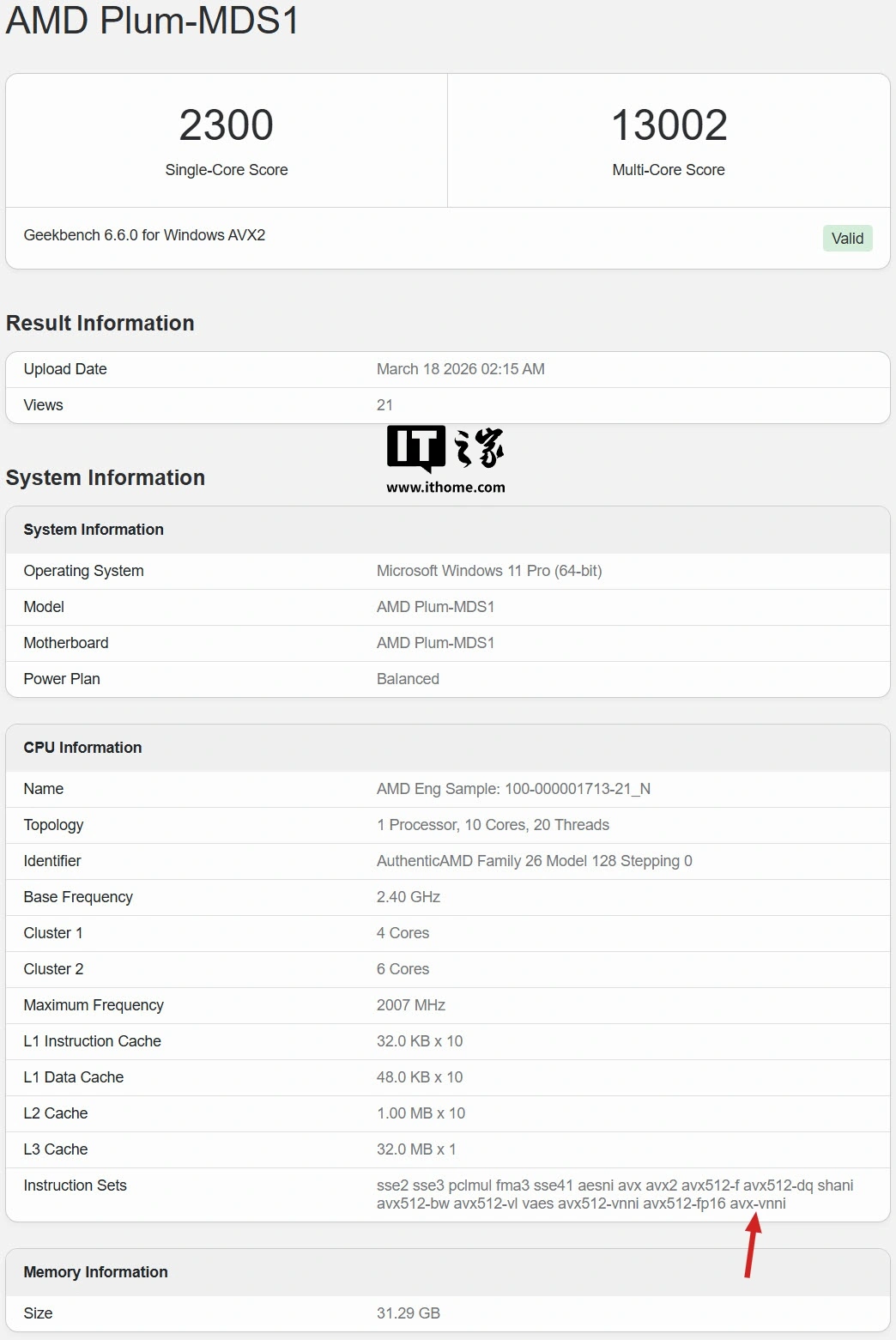 AMD Medusa Point “Zen 6” APU 跑分再曝，支持 FP16“AVX-VNNI”指令集