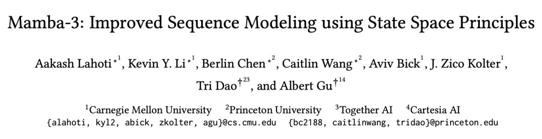 华人学生立大功，新王Mamba-3直击Transformer死穴，推理效率碾压7倍