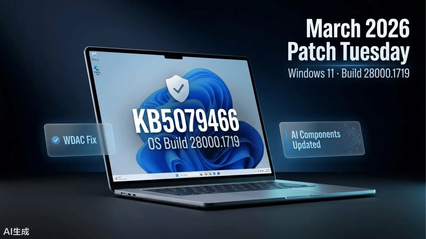 微软 Win11 26H1 推送 28000.1719 更新：设置应用 AI 智能体支持中文