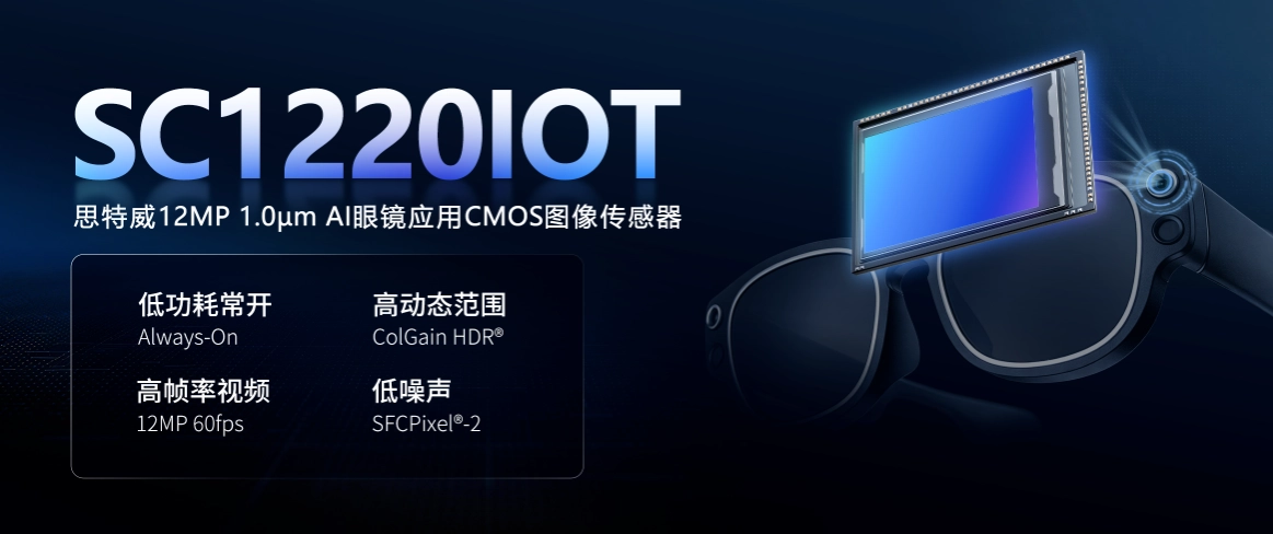 思特威推出全新 1200 万像素 AI 眼镜应用 CMOS 图像传感器，今年 Q2 量产