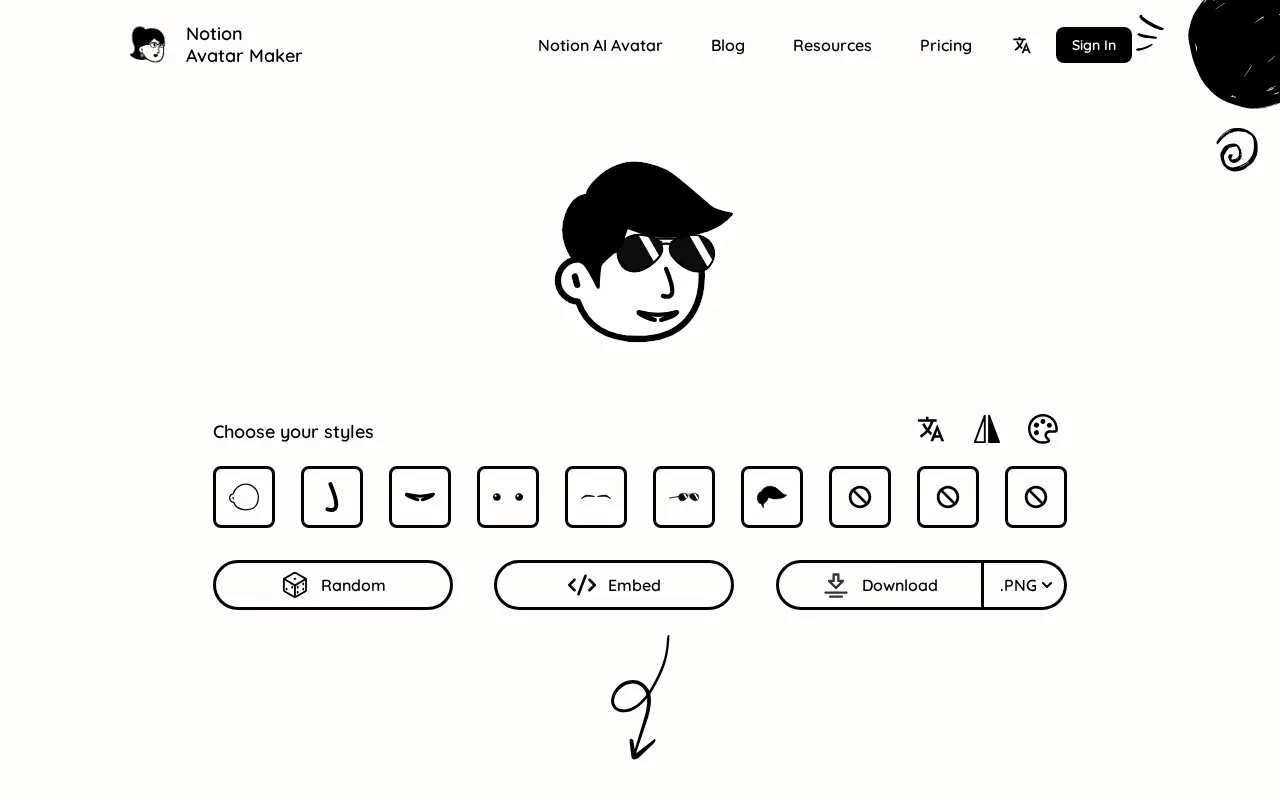 Notion风格头像生成