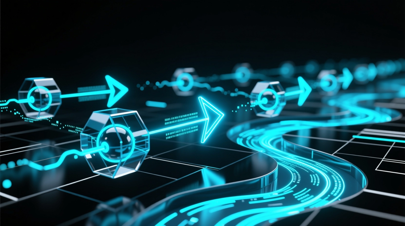 嵌入模型将文本符号映射为语义向量的空间示意图