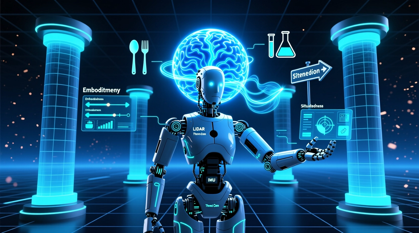 具身智能四大理论支柱可视化图解