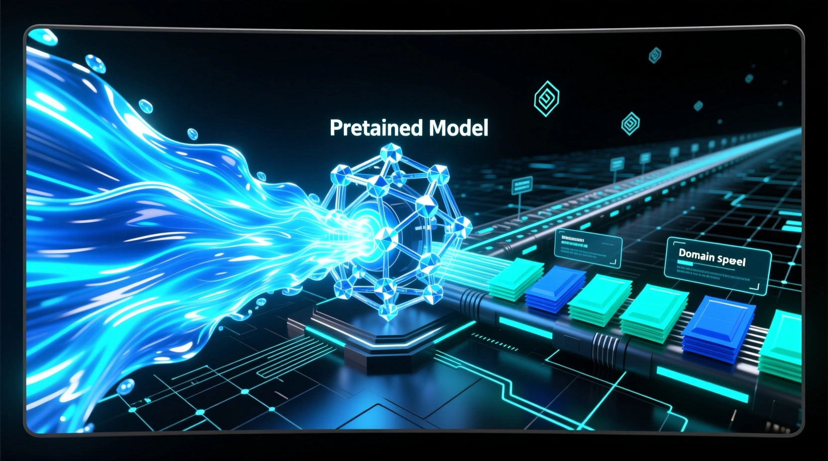 预训练与微调双阶段流程示意图