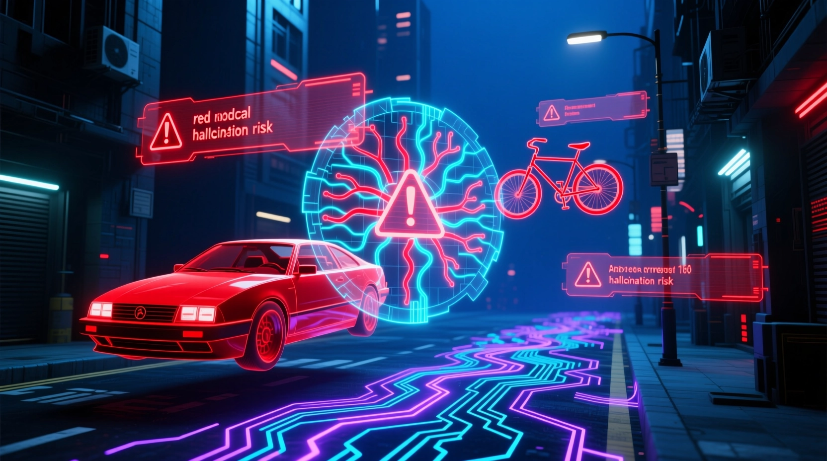 多模态幻觉现象及其内在注意力错位机制示意图