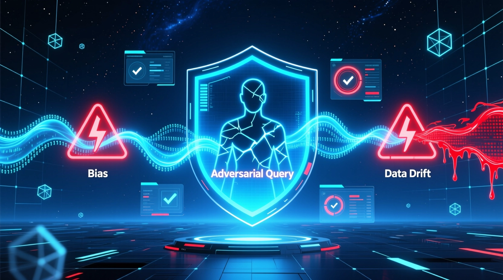 语义检索面临的主要风险及防御机制示意图